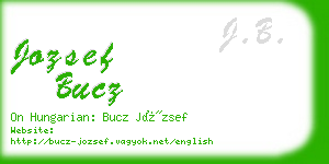 jozsef bucz business card